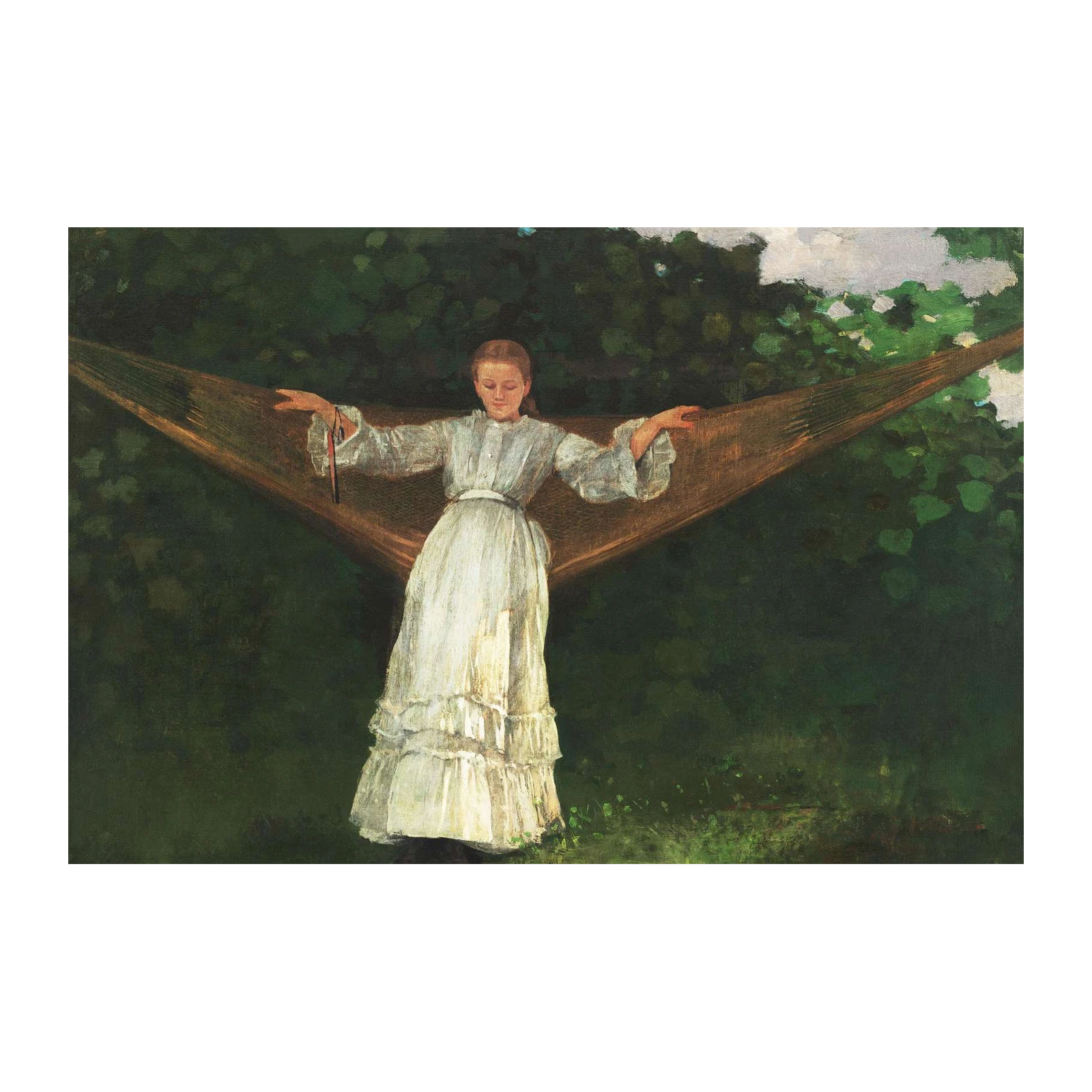 Victorian Serenity Girl Hammock Wall Art