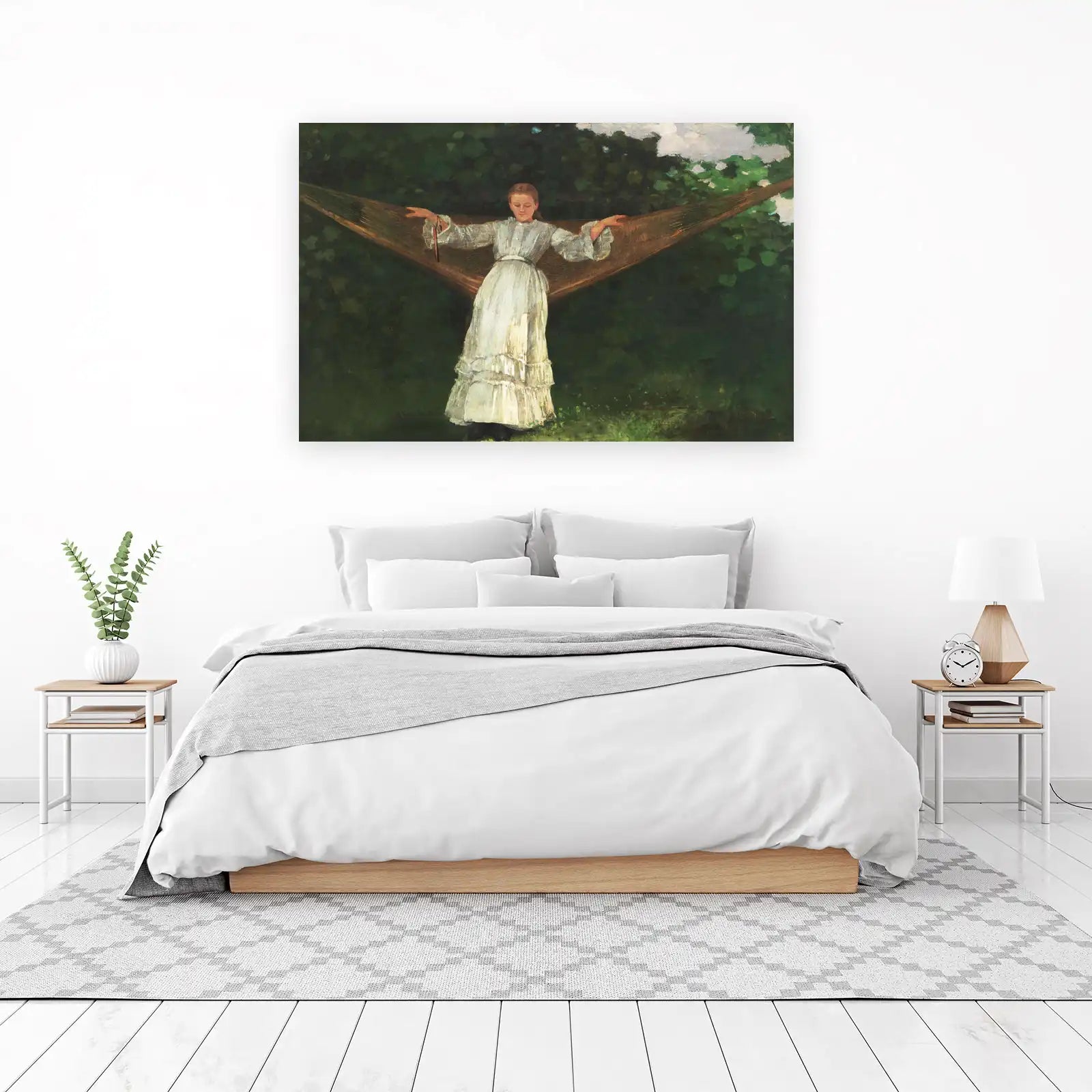 Victorian Serenity Girl Hammock Wall Art