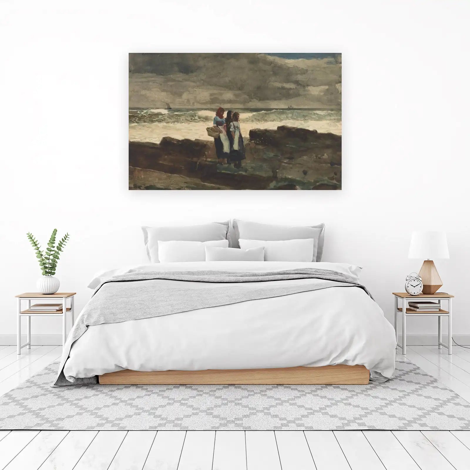 Coastal Girls Dramatic Seascape Wall Art