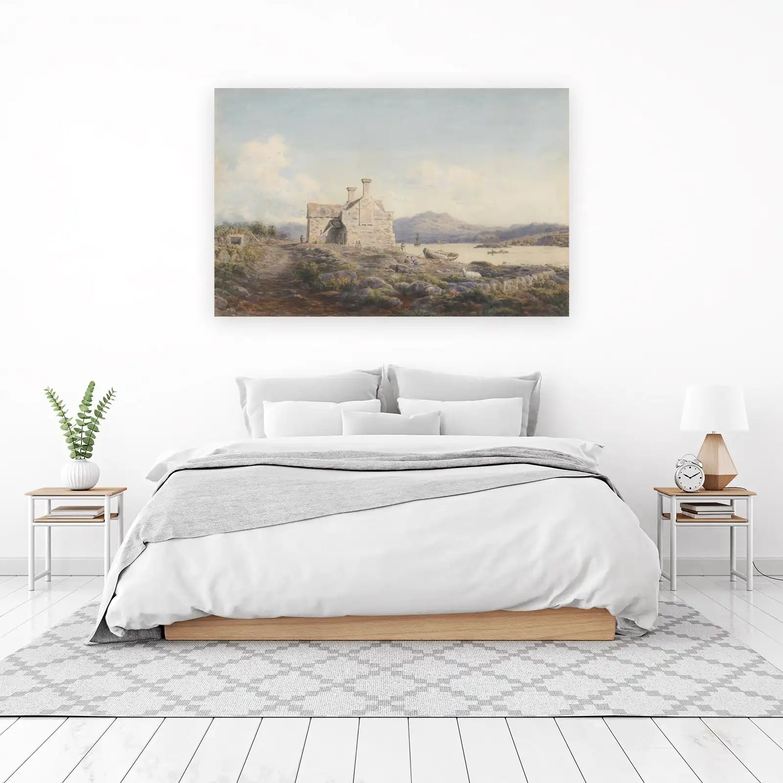 Coastal Ruin Landscape Vintage Wall Art