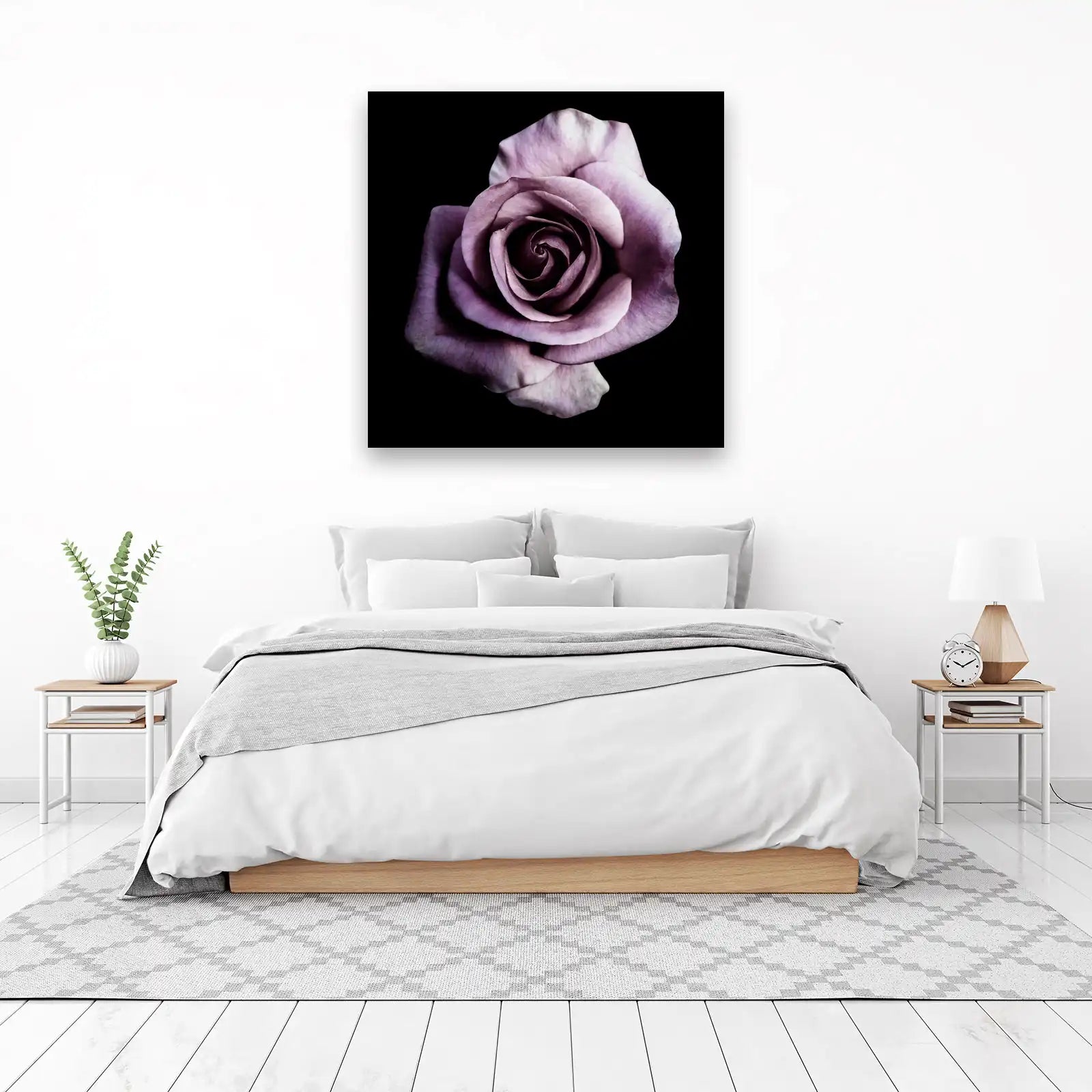 Elegant Purple Rose Wall Art Wall Art