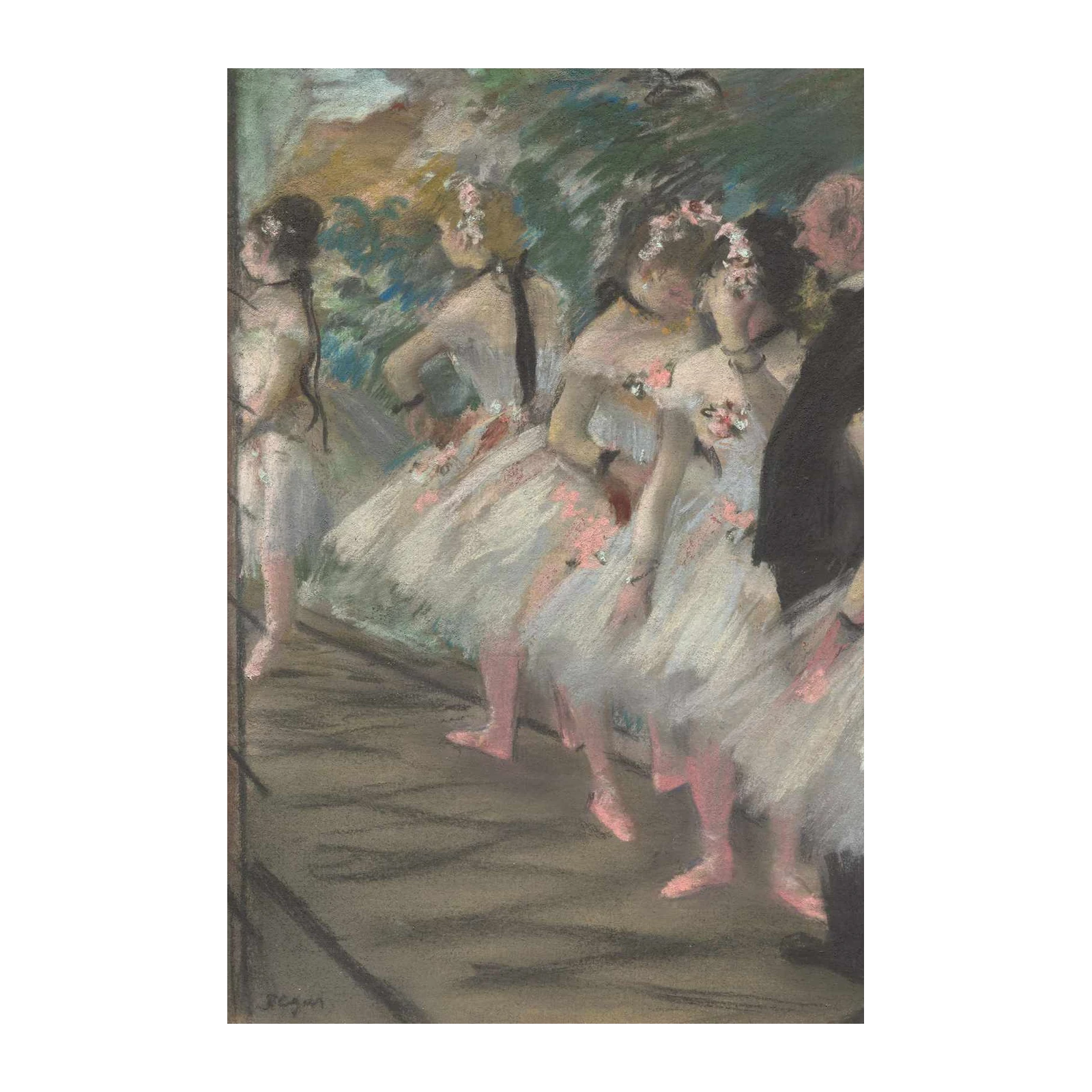 Ballet Dancers Pastel Wall Art - Elegant Art