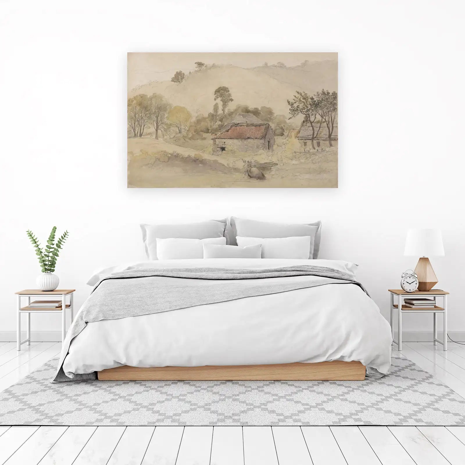 Rustic Countryside Barns Landscape Wall Art