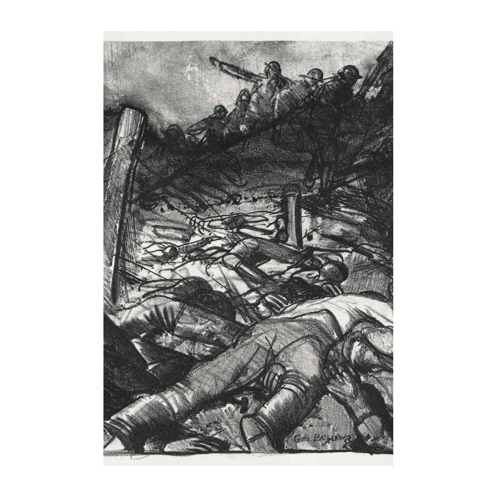 WWI Trench Warfare Art Wall Art