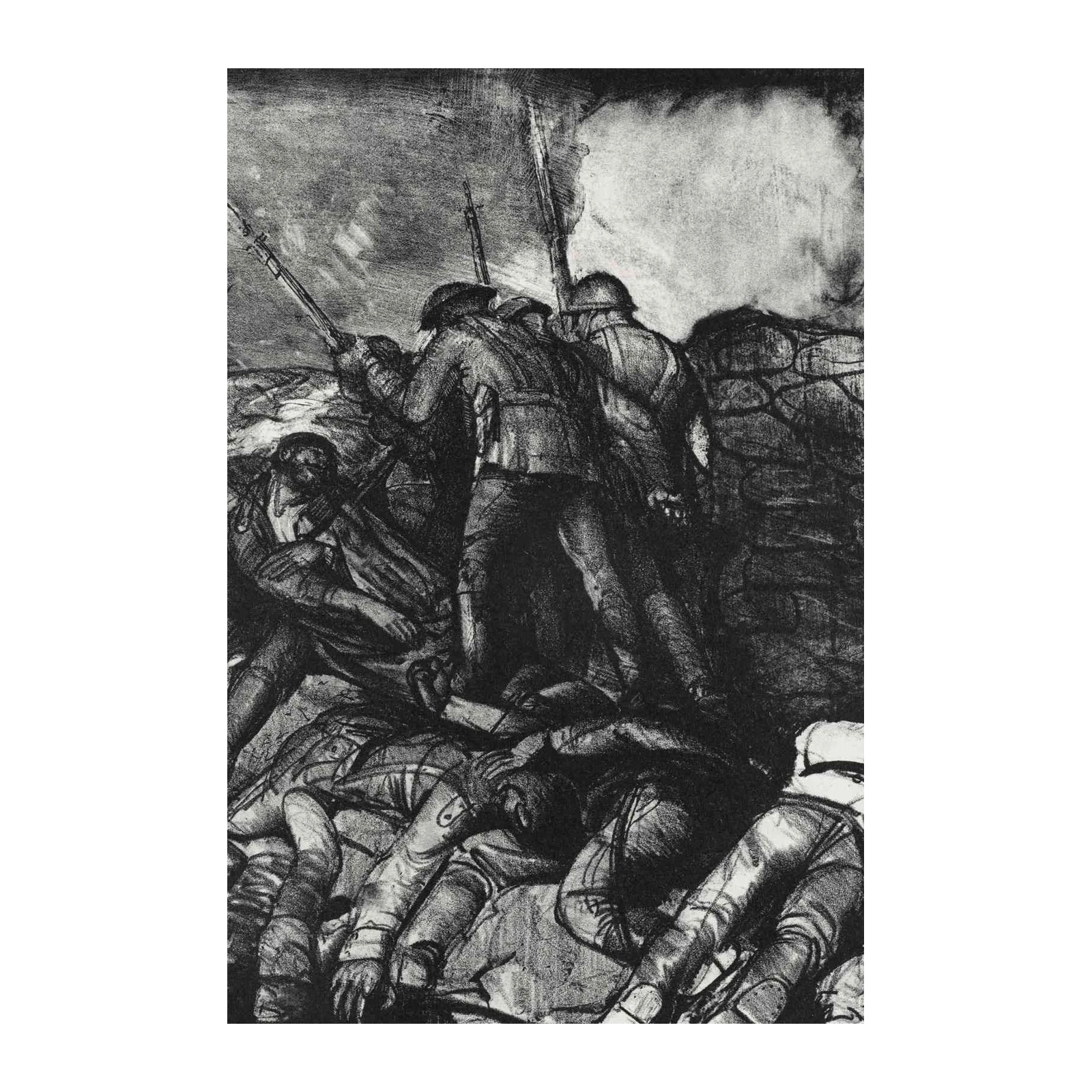 Trench Warfare Somber Soldiers Wall Art