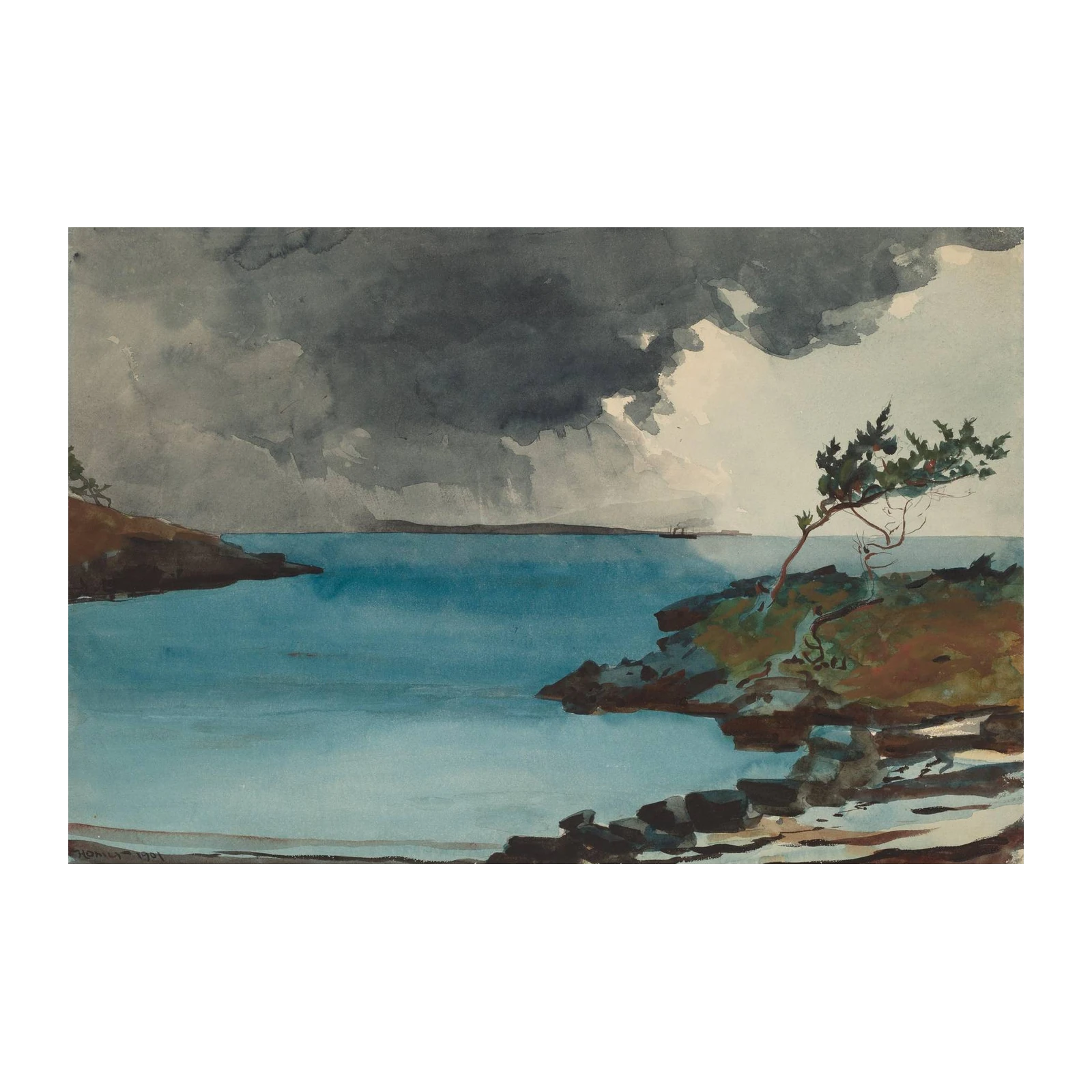 Stormy Seas Coastal Landscape Wall Art
