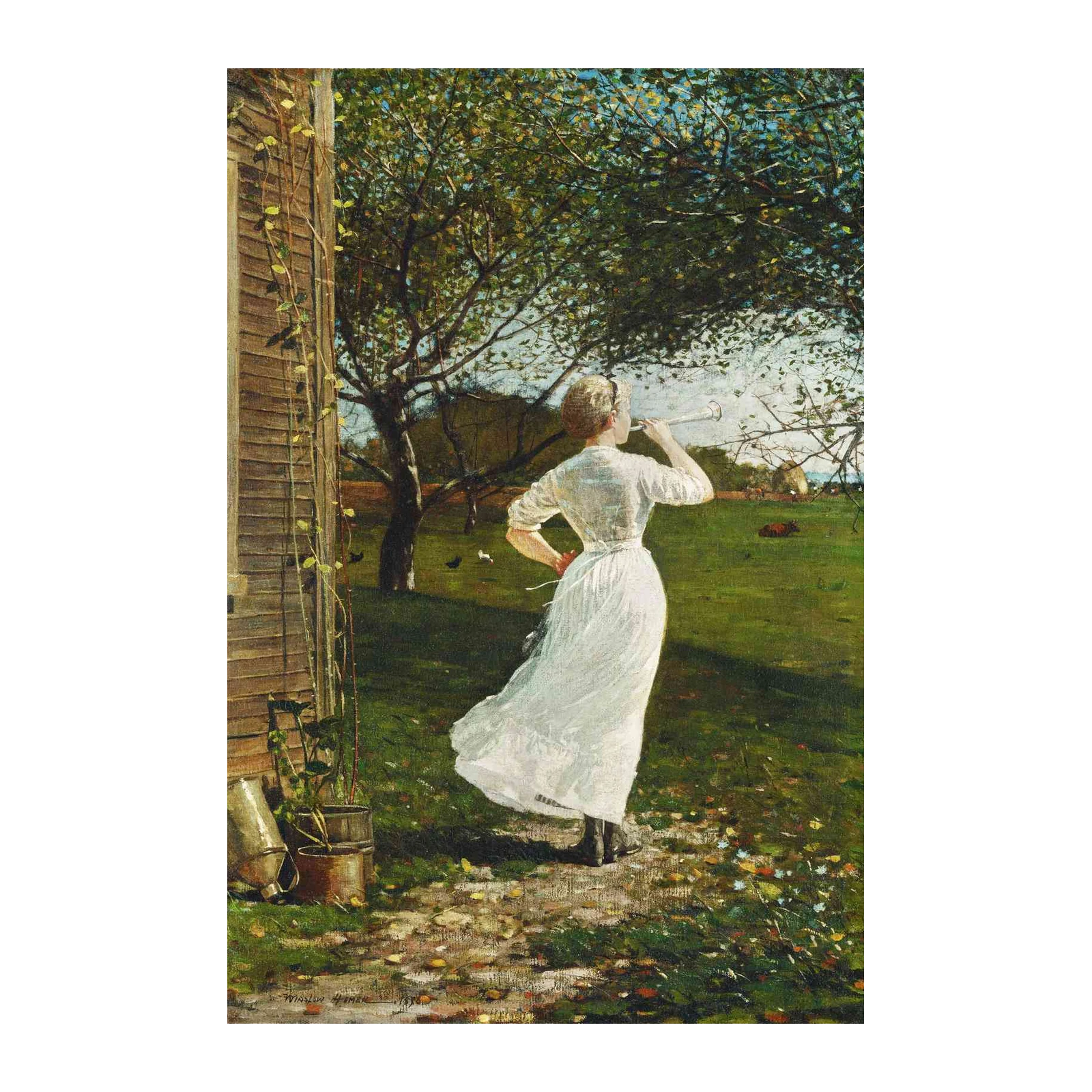Summoning the Sun: Pastoral Scene Wall Art