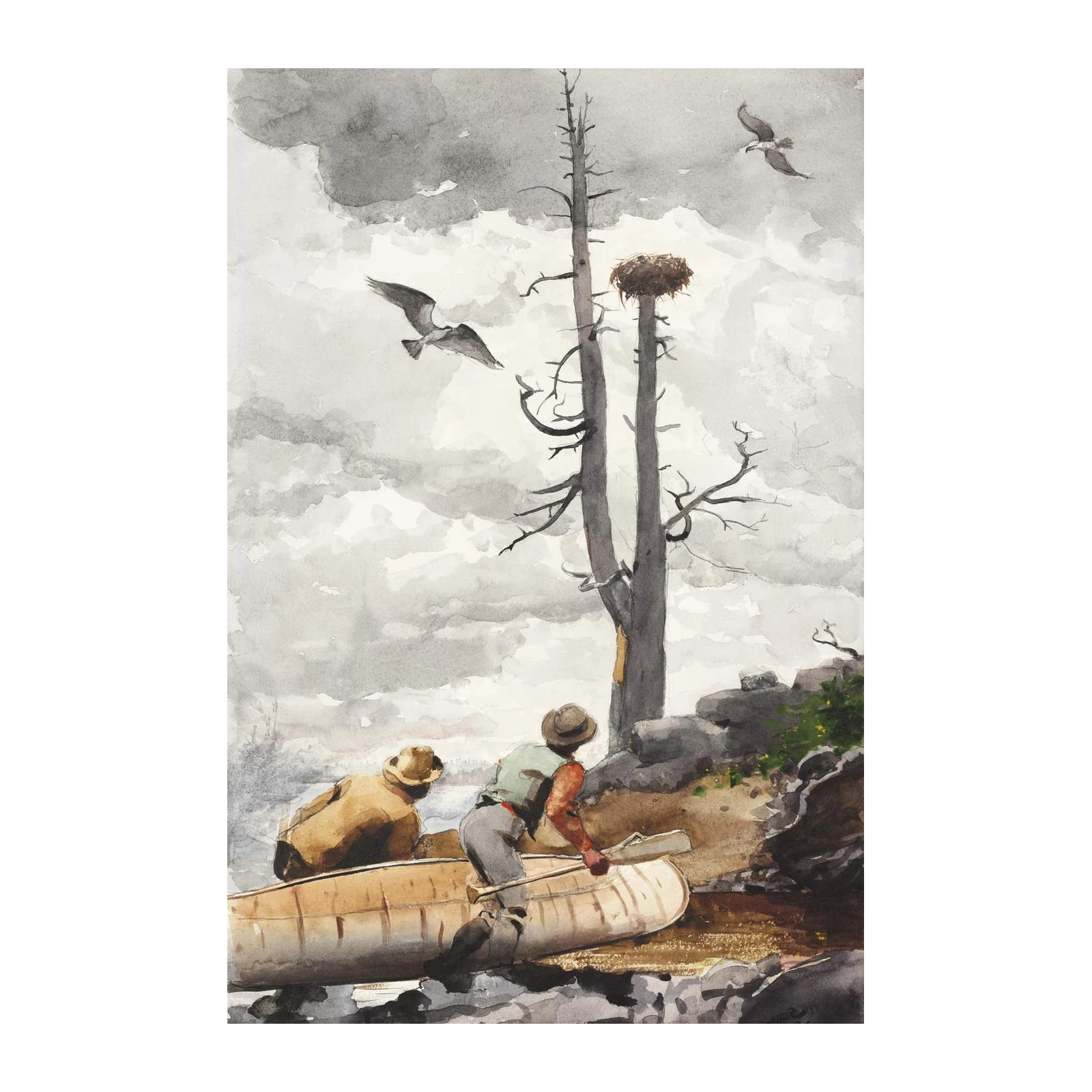 Nautical Adventure Canoe Ospreys Wall Art