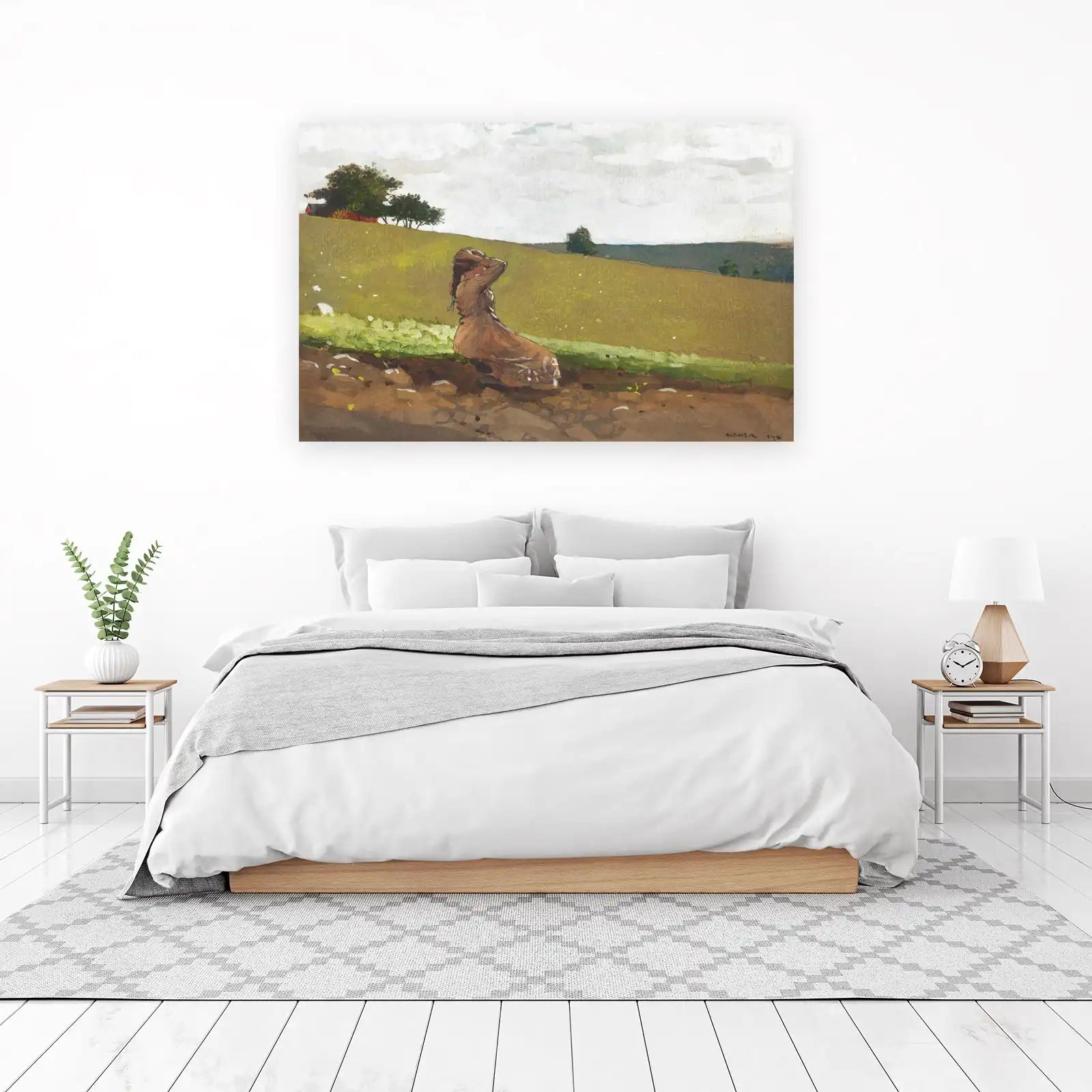 Serene Landscape Woman Wall Art