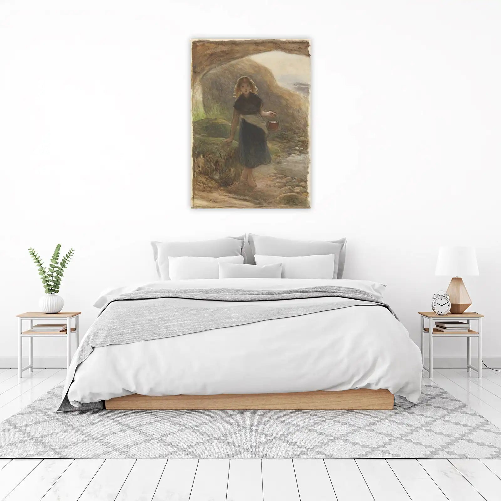 Enchanting Girl with Bucket Wall Art