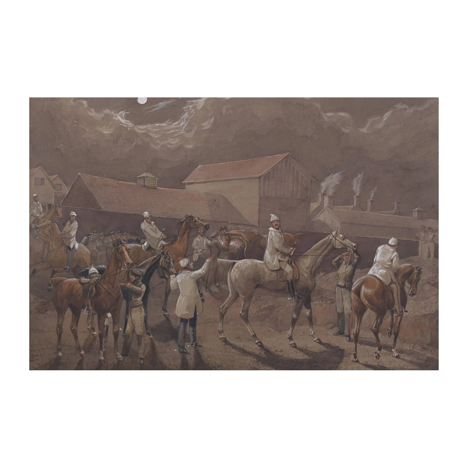 Equestrian Scene Vintage Horse Racing Wall Art