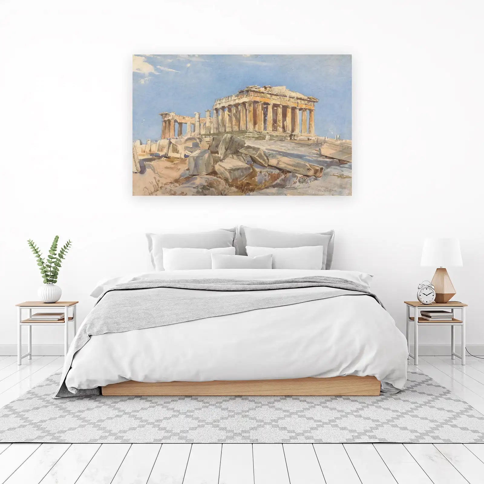 Parthenon Watercolor Ancient Greece Wall Art