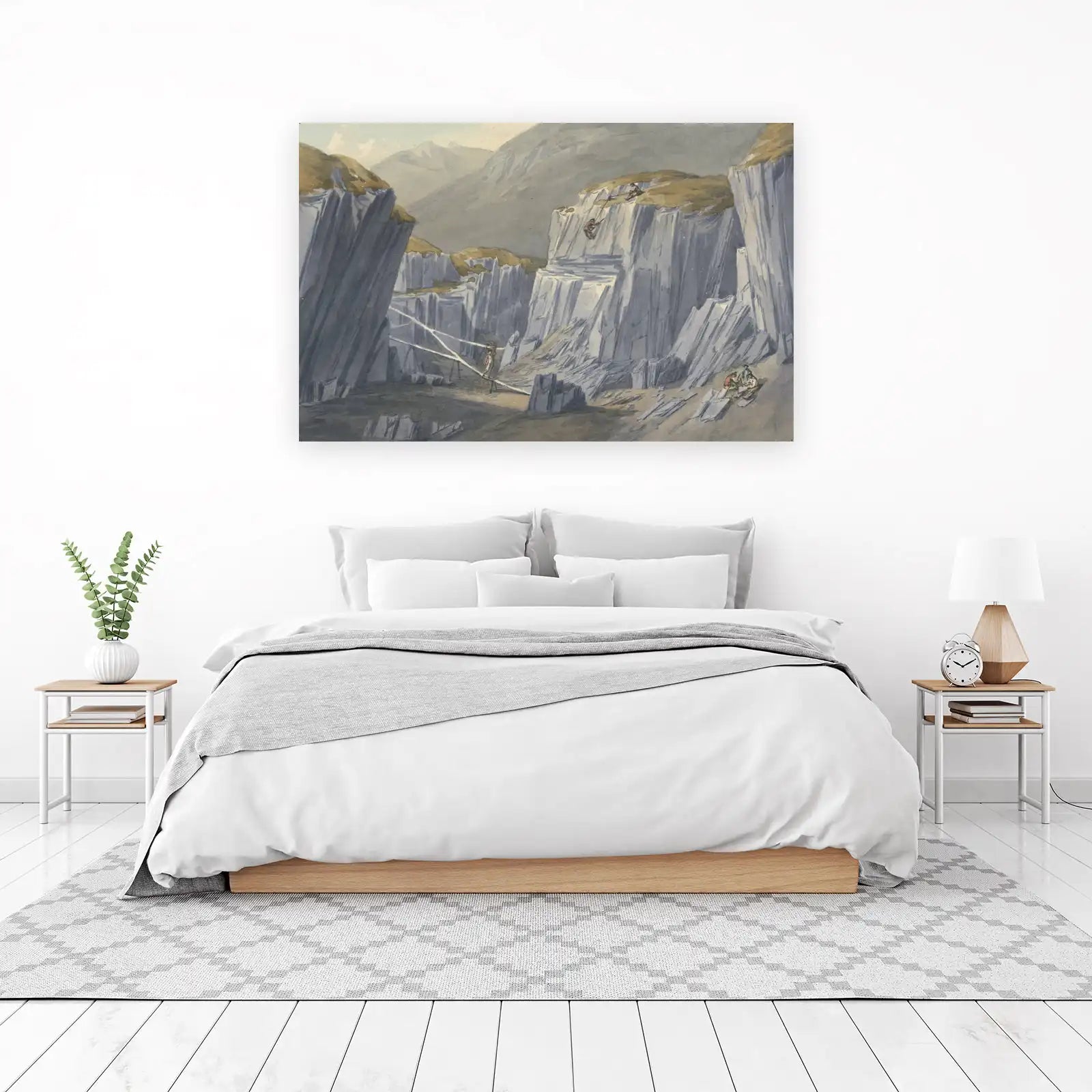 Dramatic Slate Quarry Workers Wall Art
