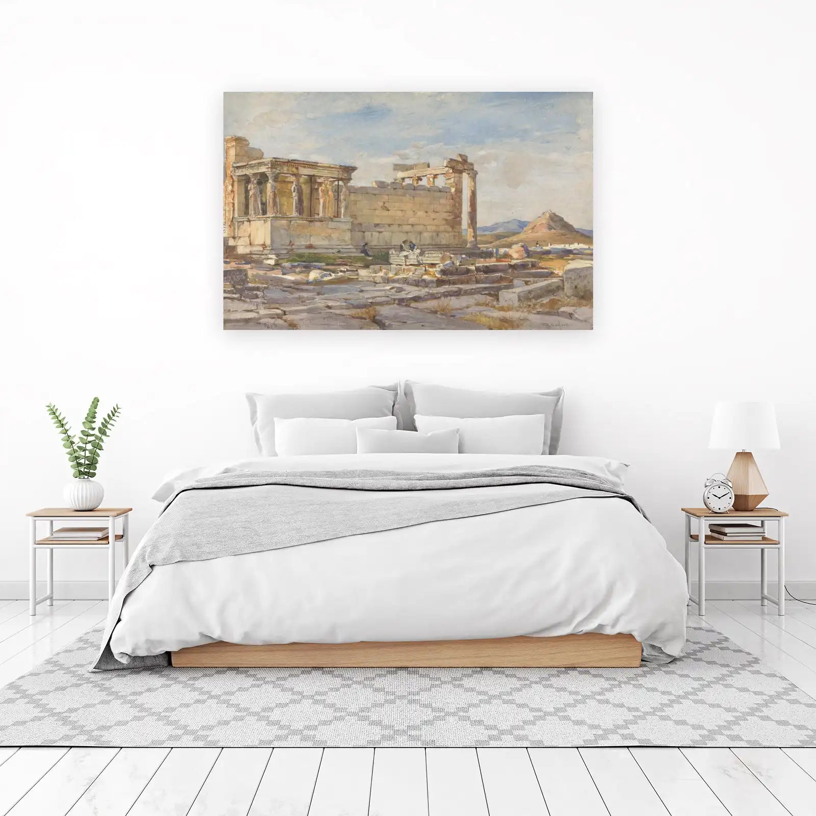 Ancient Greece Ruins Watercolor Wall Art