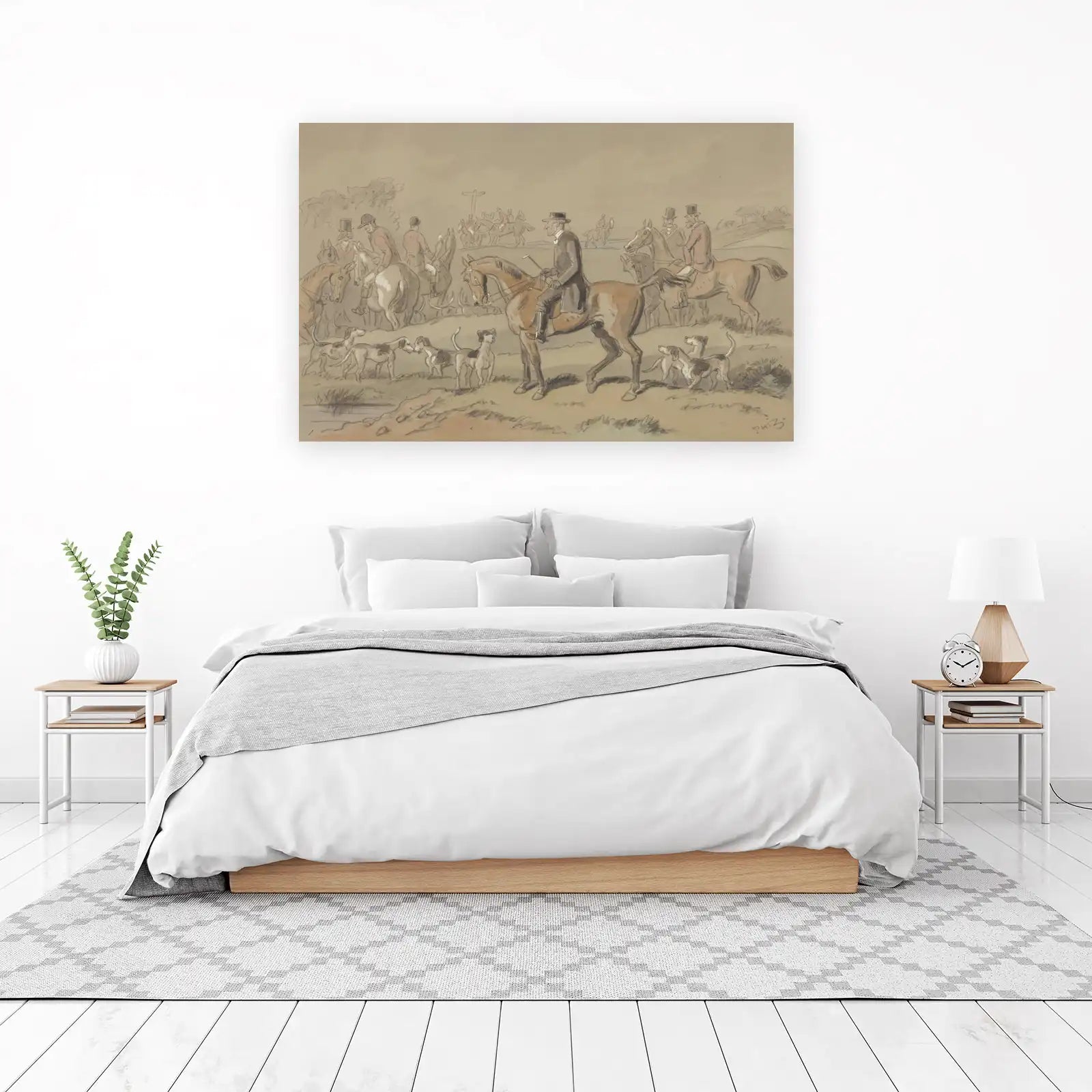 Vintage Fox Hunt Horse & Hounds Wall Art
