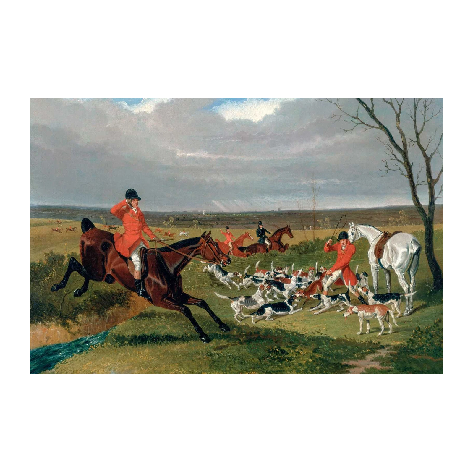 Vintage Fox Hunt Horse & Hound Wall Art