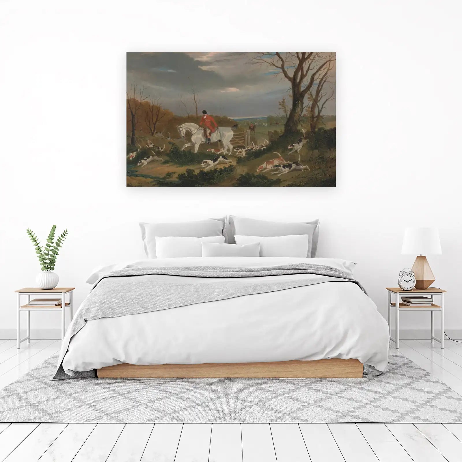 Equestrian Fox Hunt Scene Wall Art