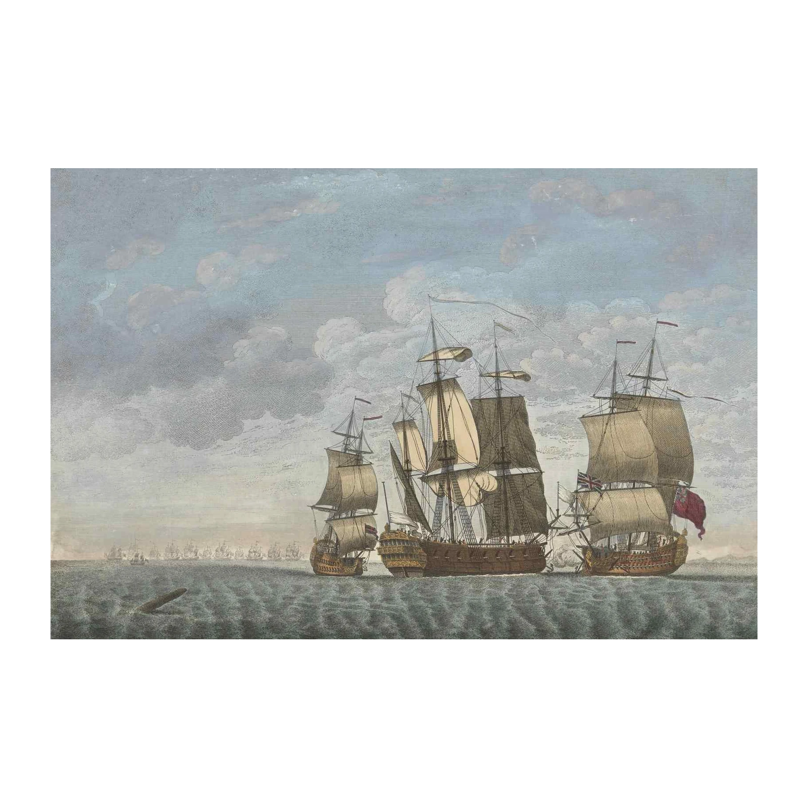 Nautical Fleet Sailing Vintage Ship Wall Art