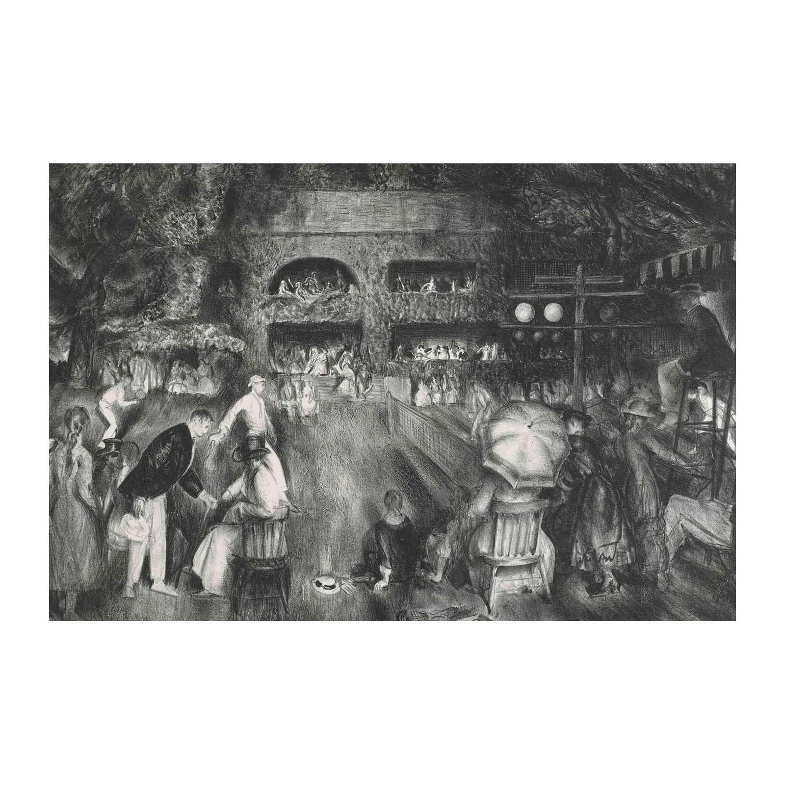 Vintage Entertainment Scene Wall Art