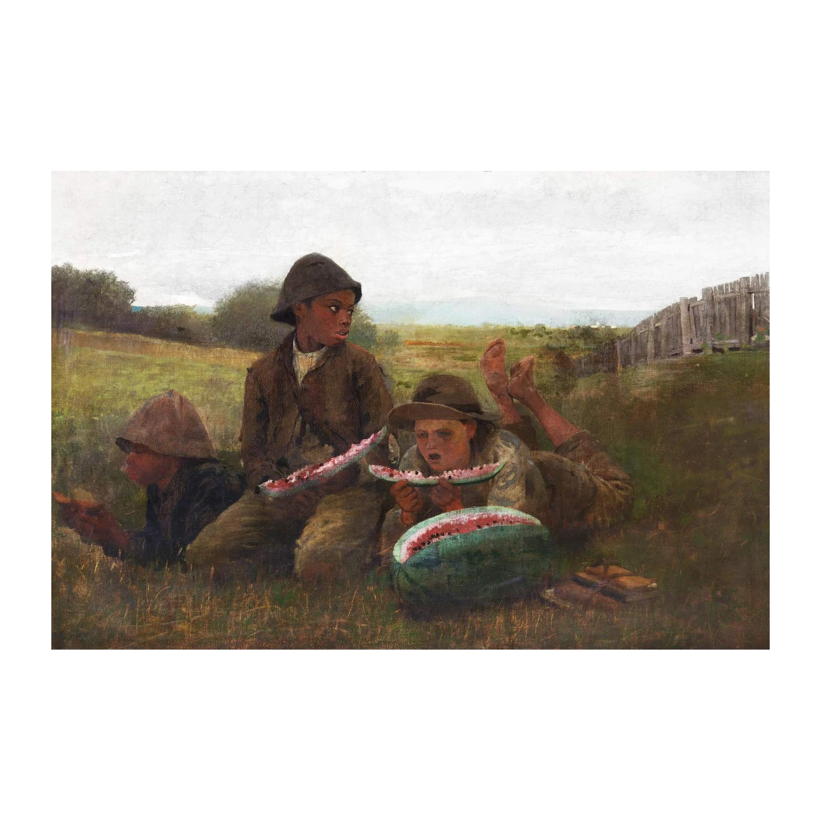 Boyhood Summer Watermelon Picnic Wall Art