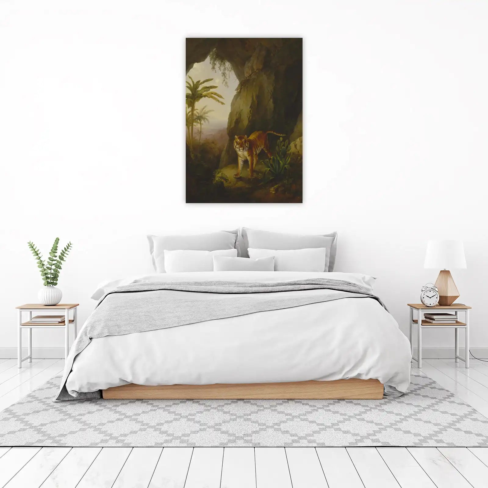 Majestic Tiger in Jungle Cave Wall Art