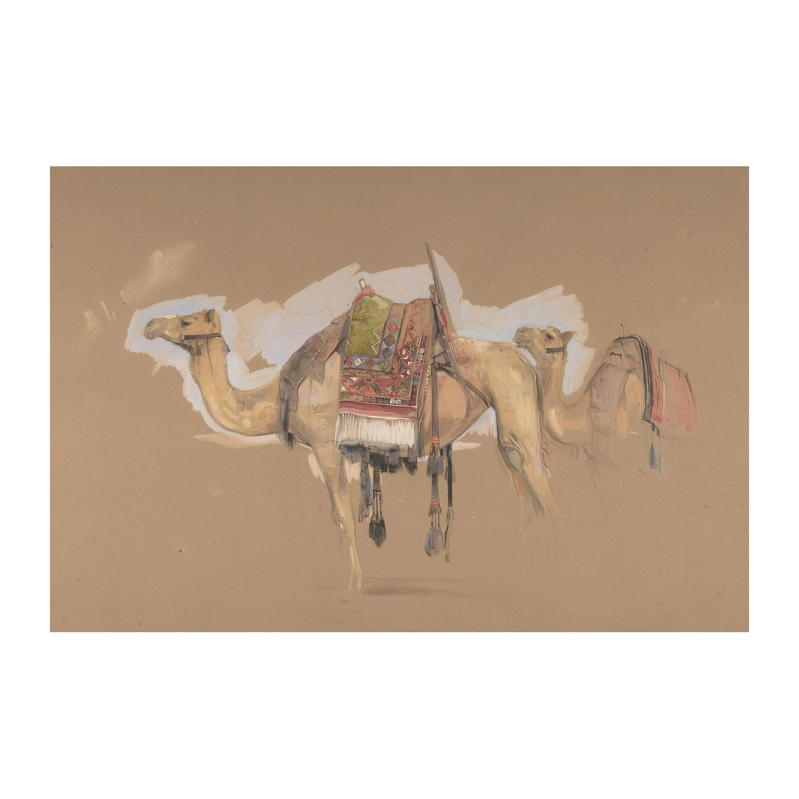 Majestic Desert Camels Art Wall Art