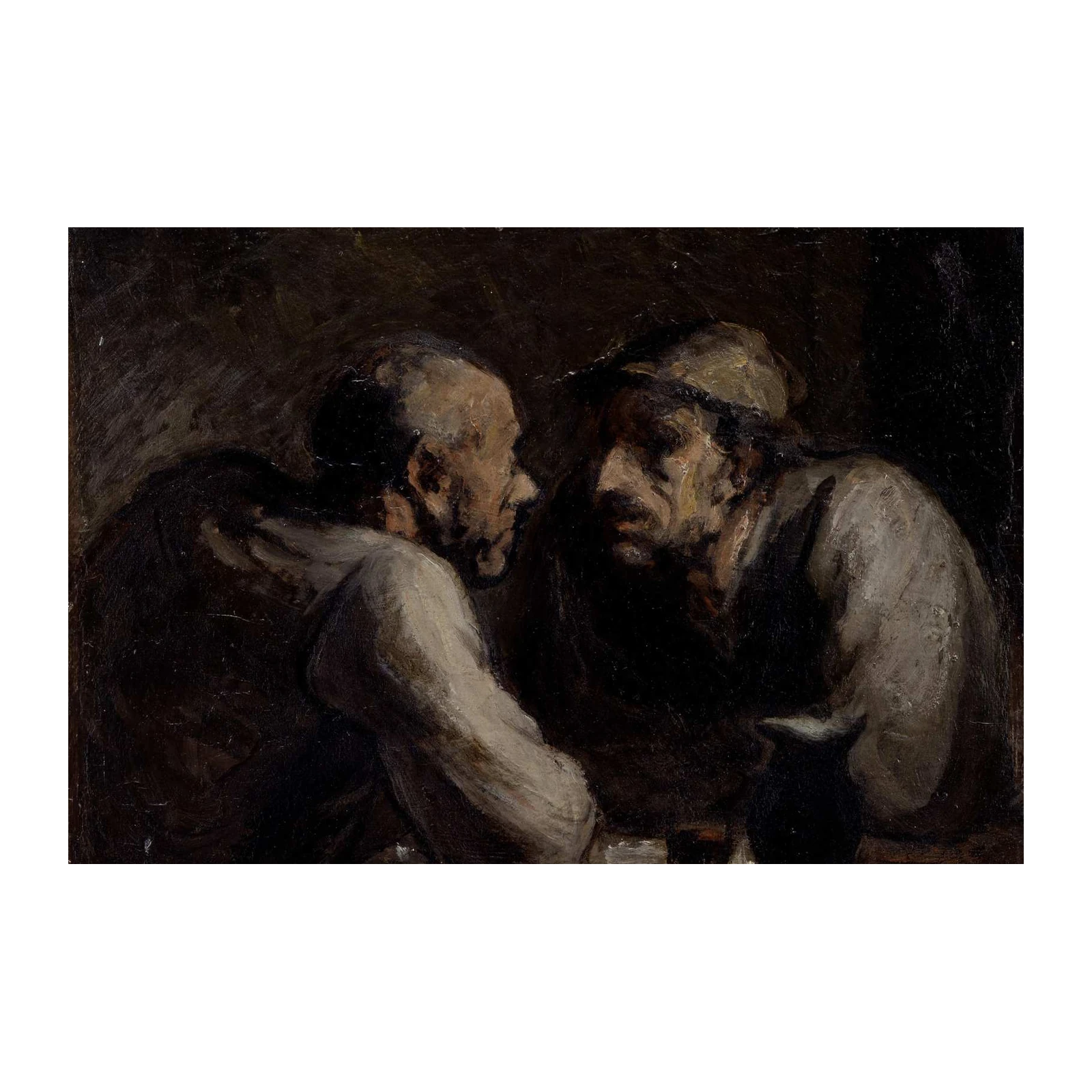 Intimate Conversation of Two Figures Wall Art