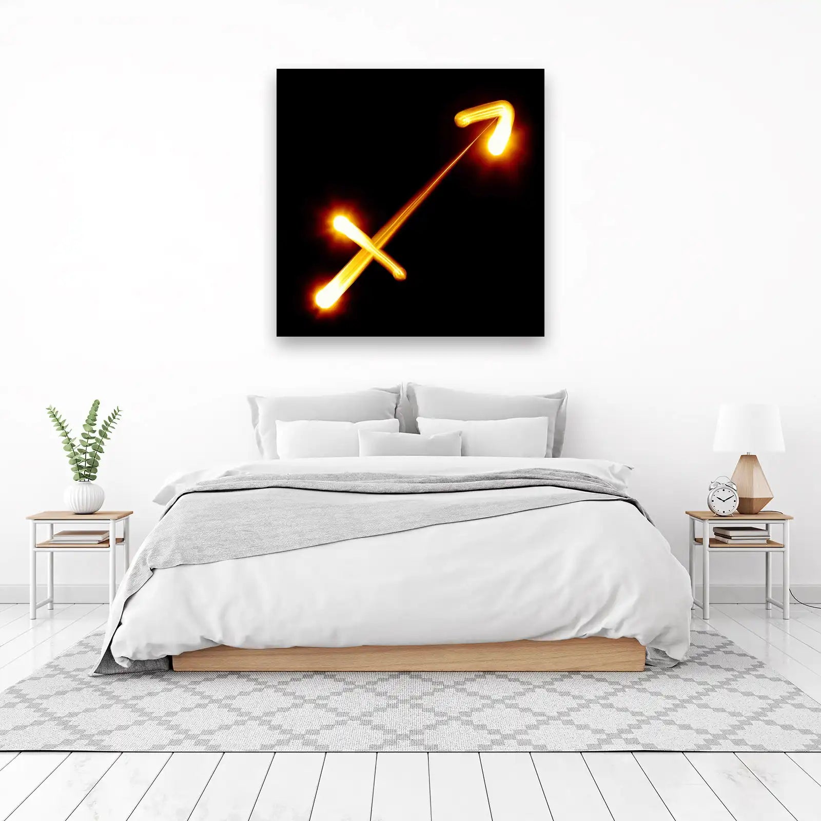 Sagittarius Zodiac Light Streaks Wall Art