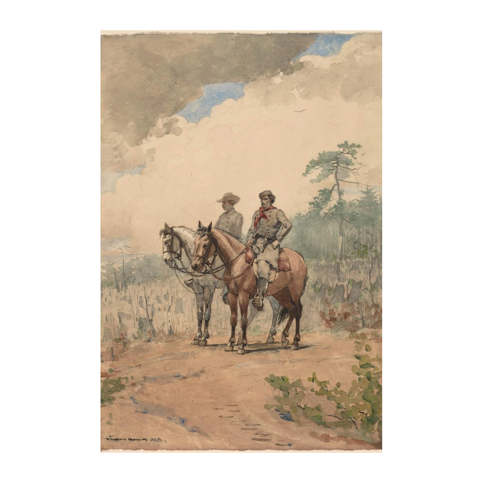 Historic Cavalry Portrait Horse Rider Wall Art