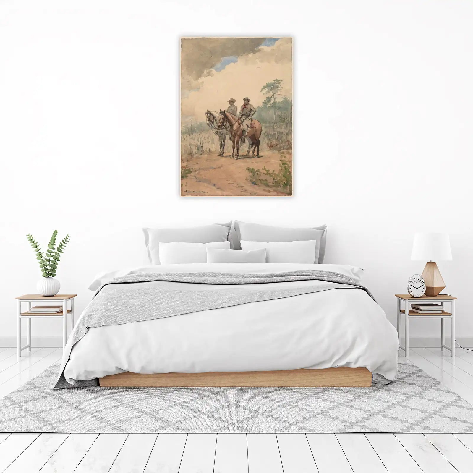 Historic Cavalry Portrait Horse Rider Wall Art