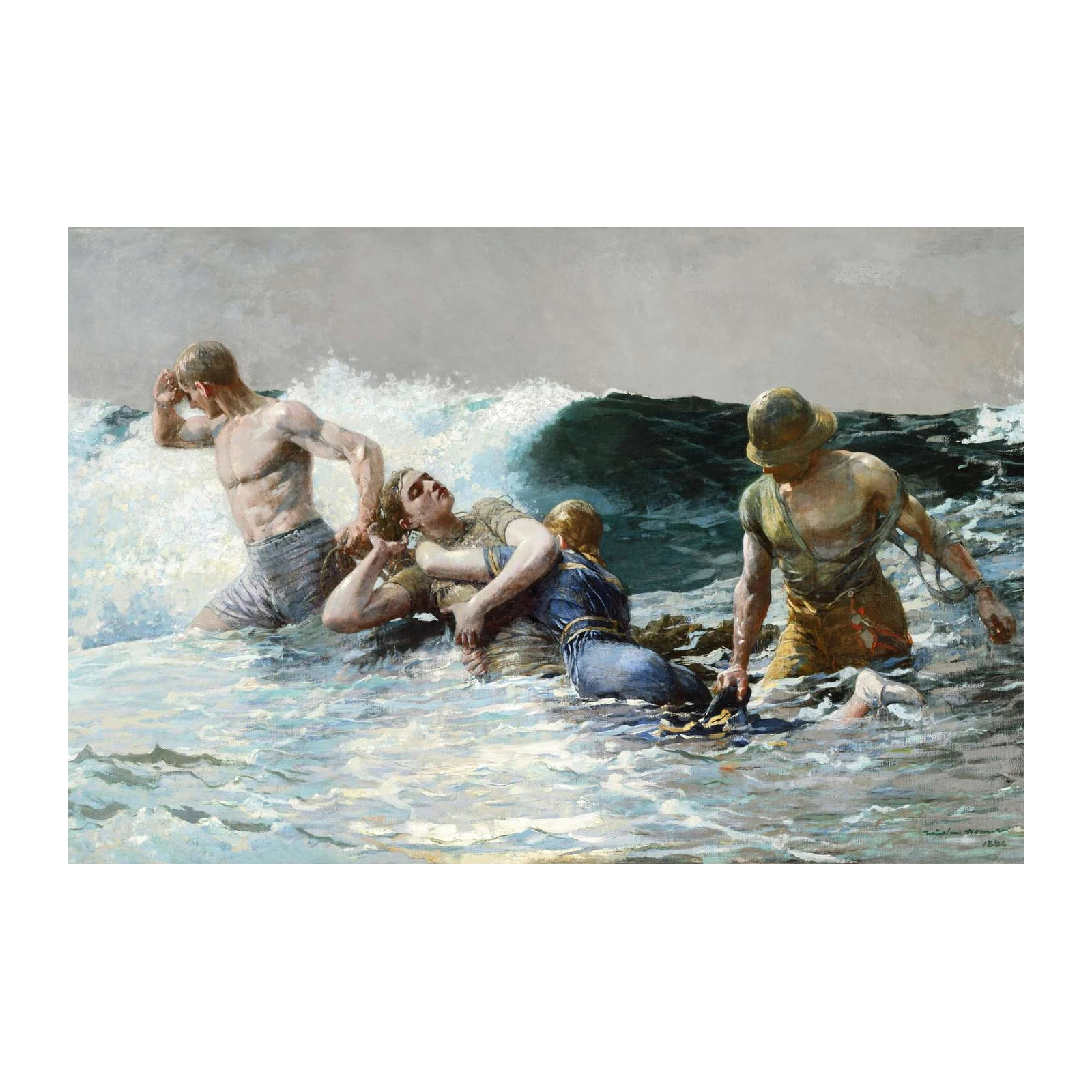 Heroic Rescue Sea Storm Wall Art