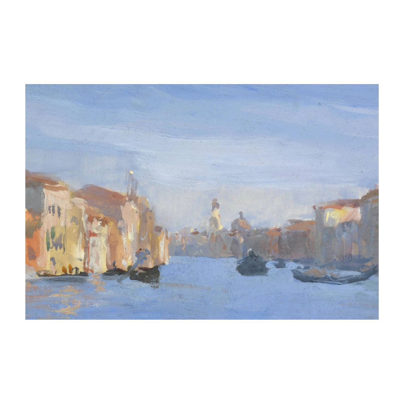 Venetian Canal Gondola Scene Wall Art