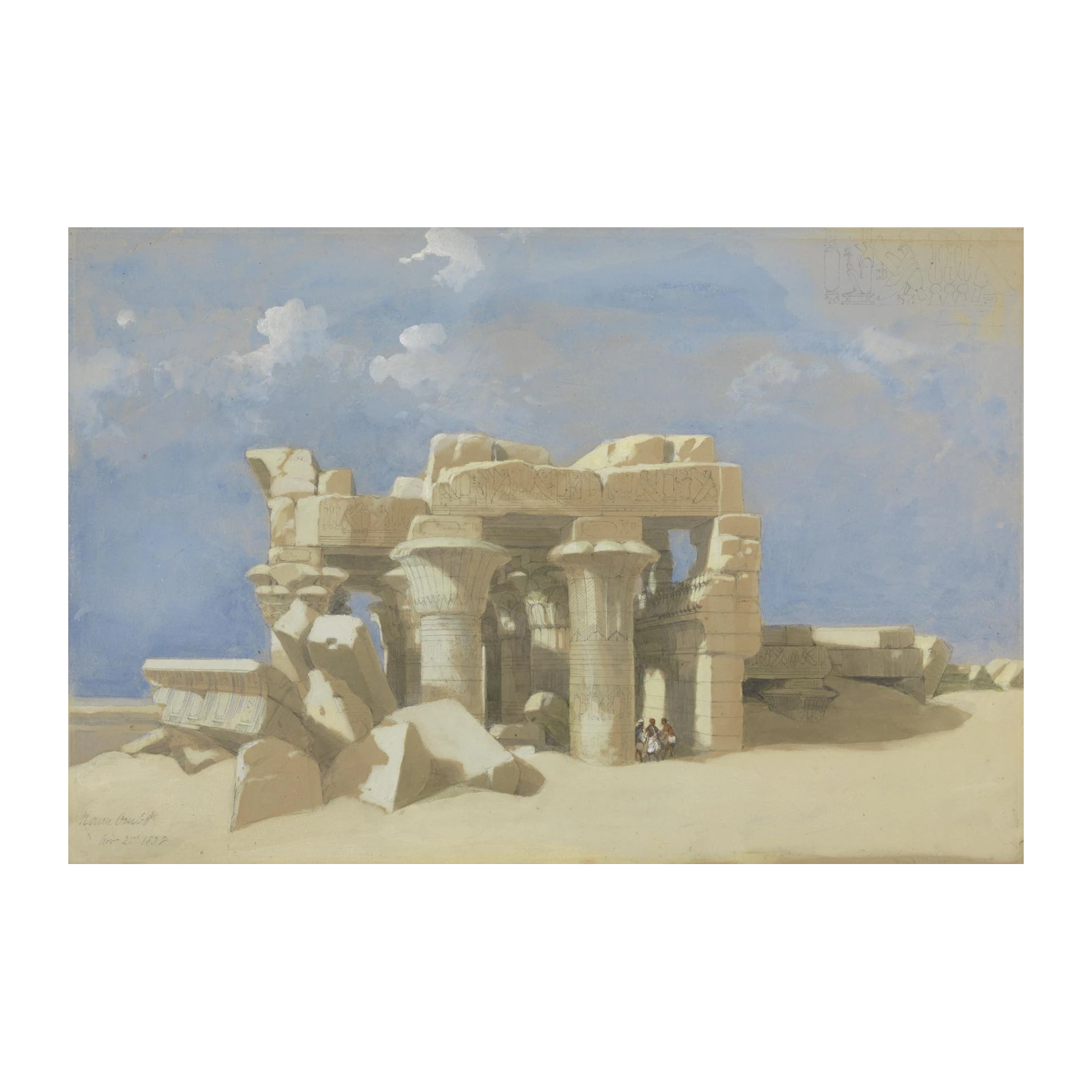 Ancient Egyptian Ruins Travel Art Wall Art