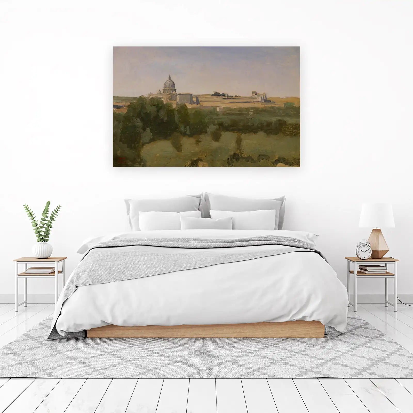 Serene Rome Landscape Oil Painting Wall Art