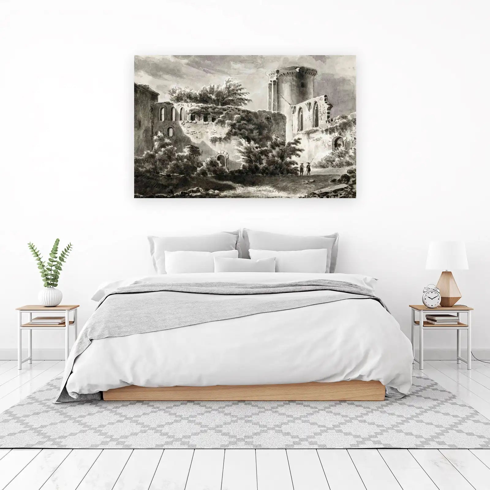 Gothic Castle Ruins Landscape Wall Art