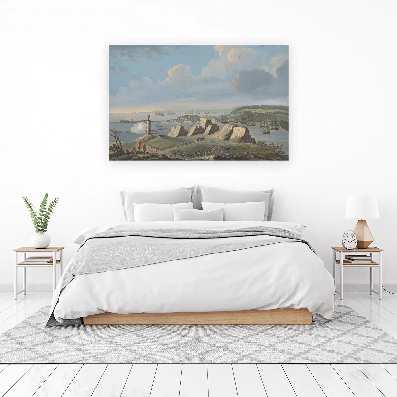 Historic Port Maritime Scene Wall Art
