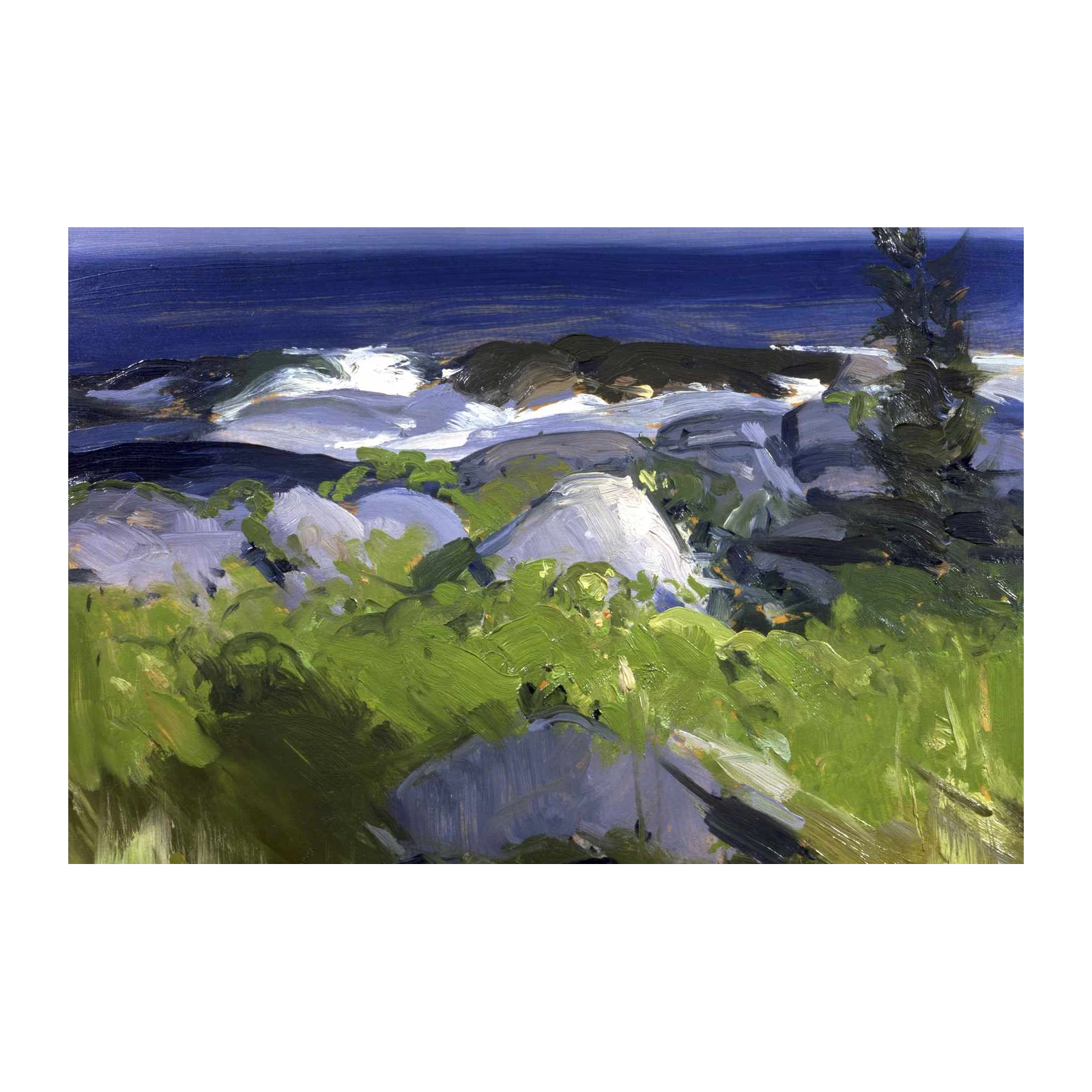 Coastal Landscape Oil Painting Wall Art