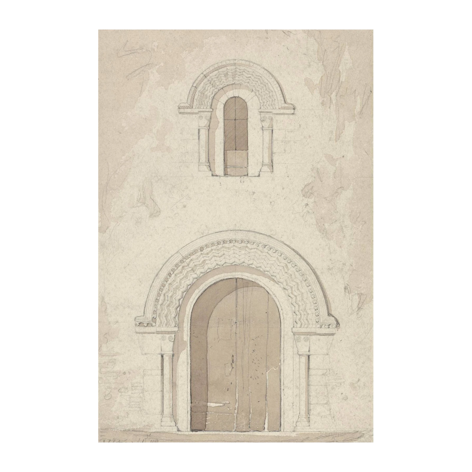 Architectural Archway Sketch Wall Art