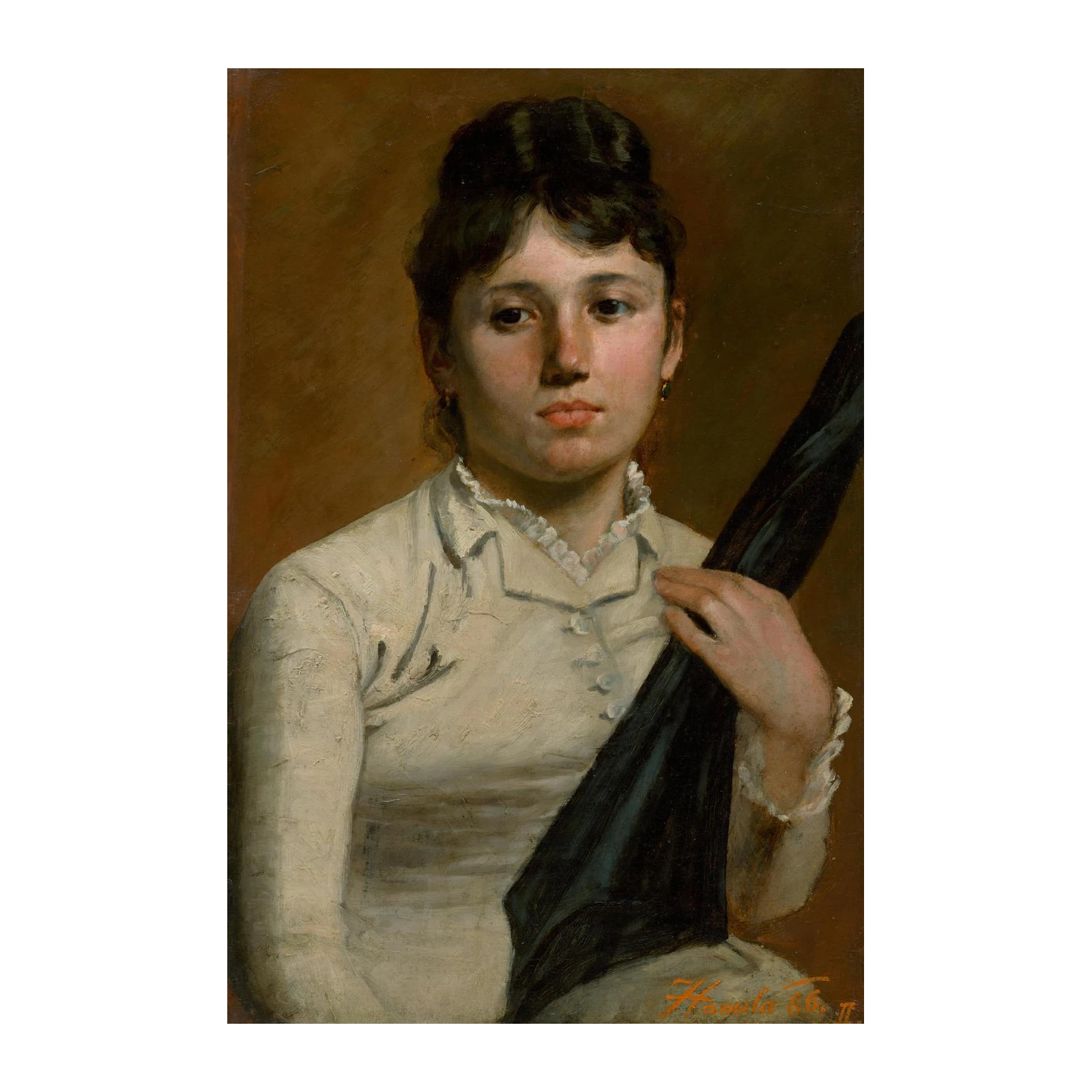 Elegant Woman with Parasol Wall Art