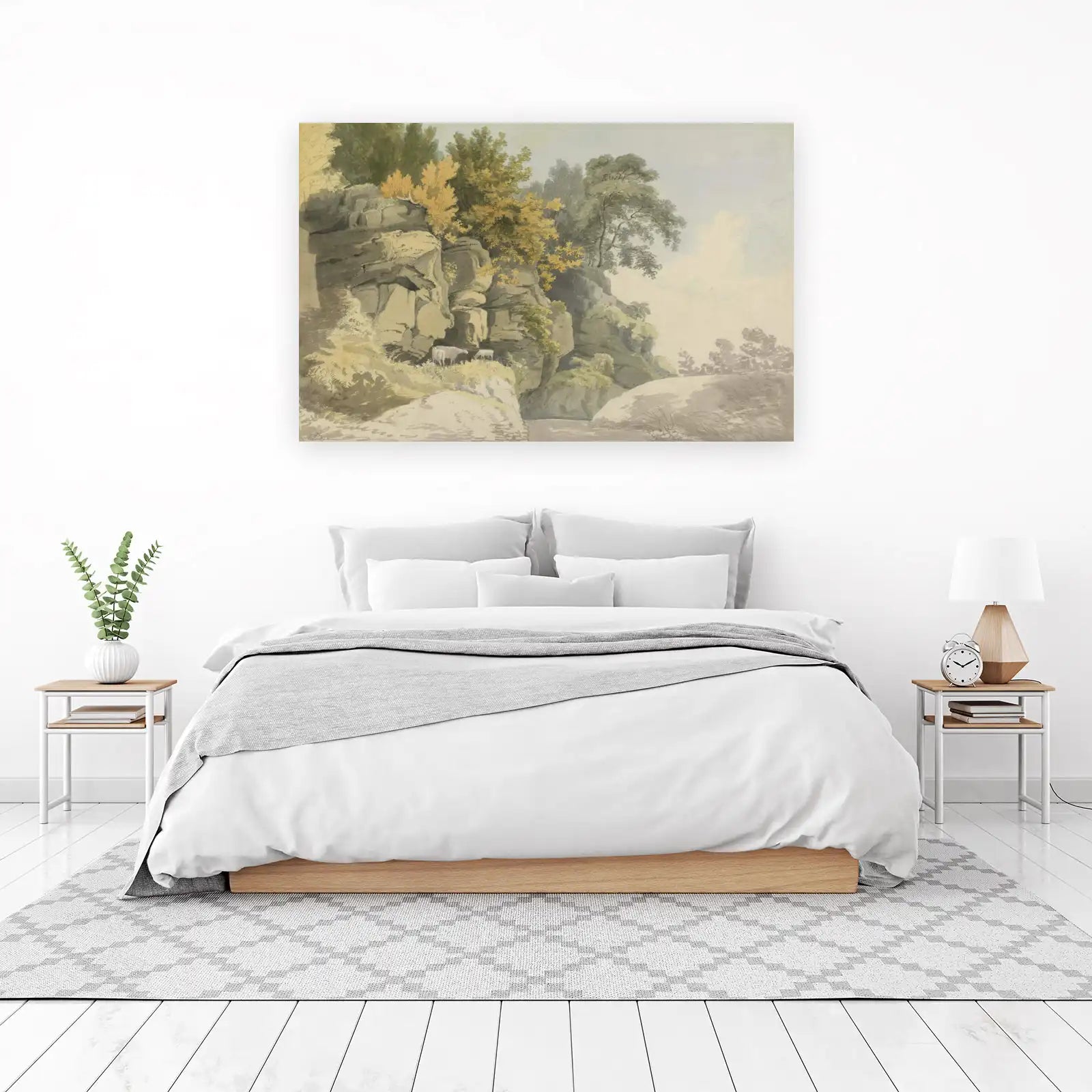 Serene Landscape with Cows Wall Art