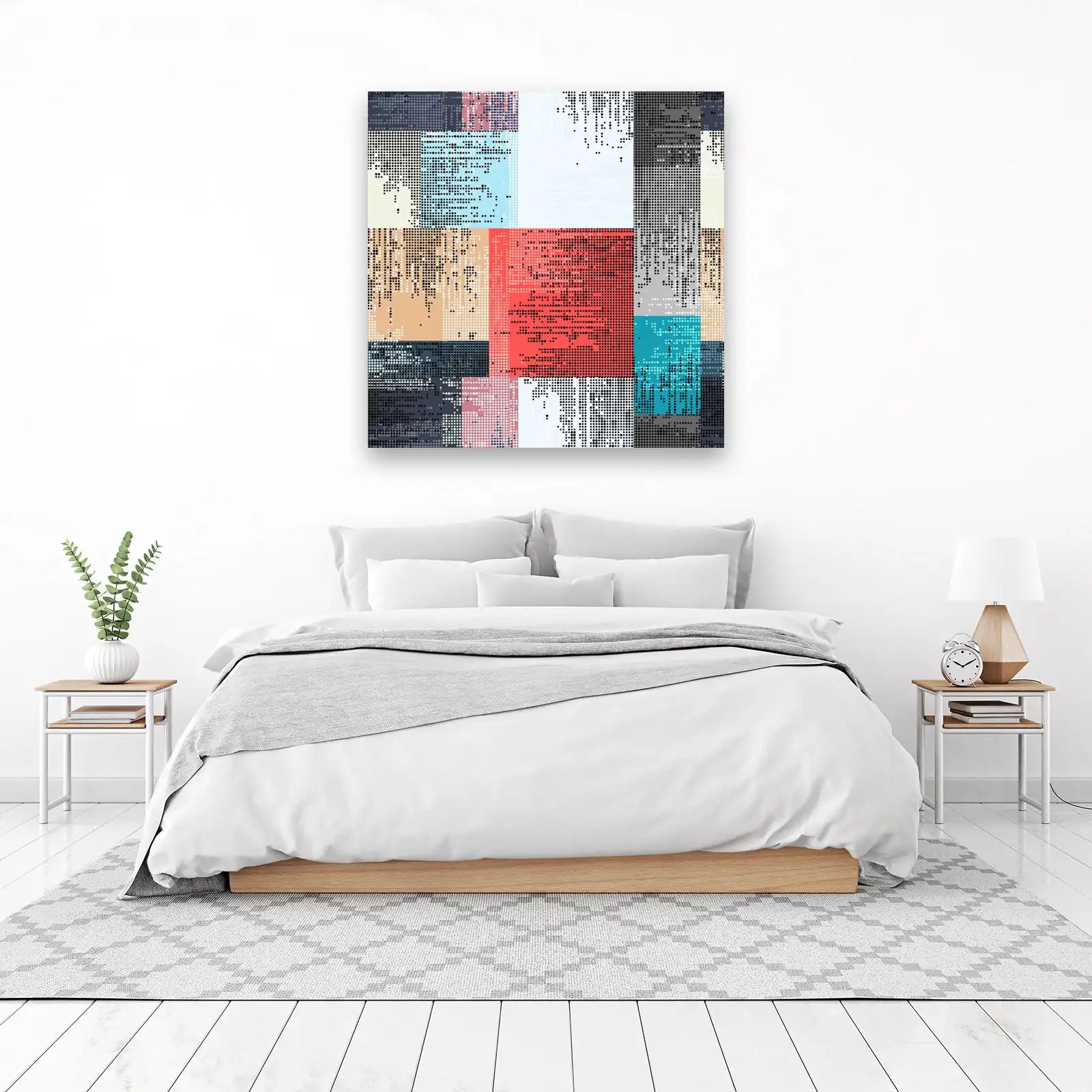 Abstract Dotted Grid Contemporary Wall Art