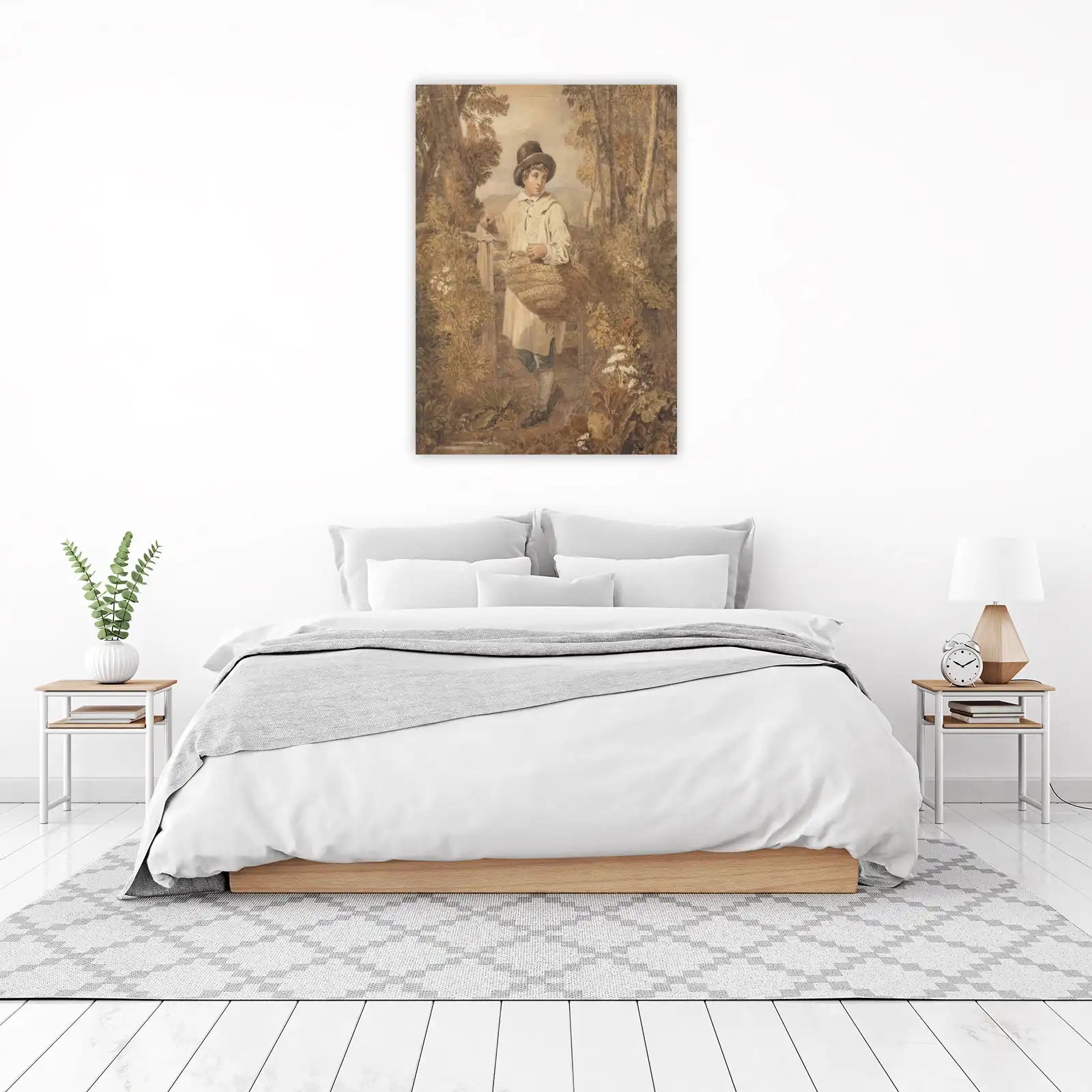 Victorian Boy with Basket Wall Art