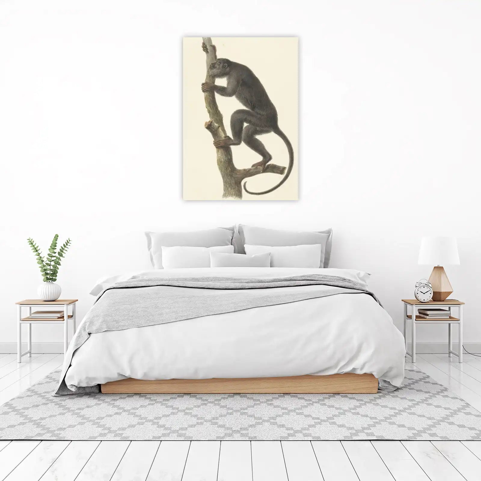 Vintage Monkey Climbing Tree Wall Art