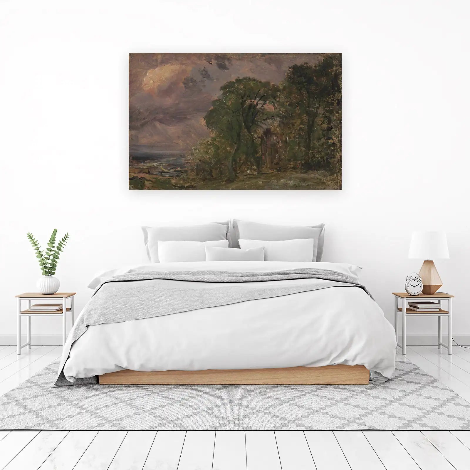 Moody Landscape with House Wall Art