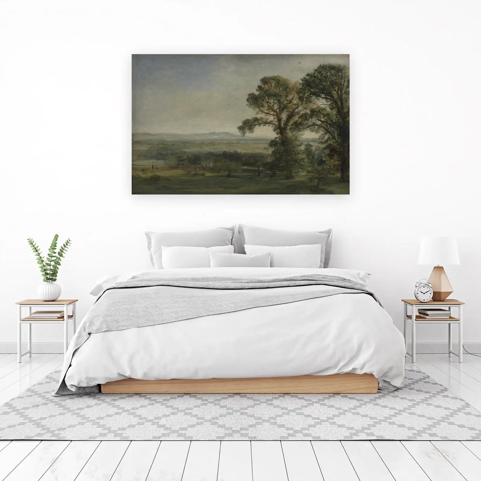 Serene Landscape Trees & Rolling Hills Wall Art