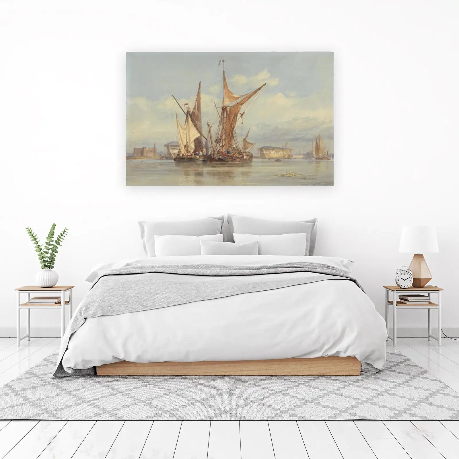 Vintage Sailboats at Harbor Wall Art