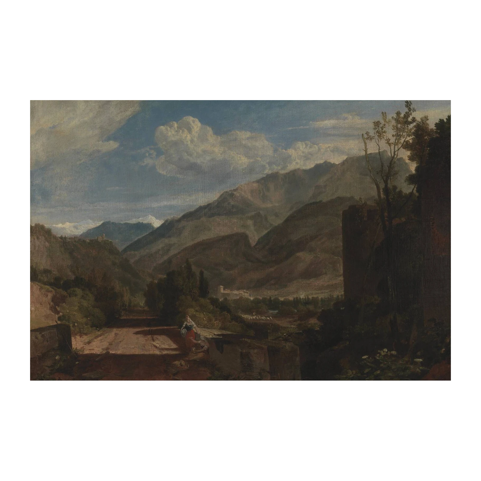 Serene Mountain Valley Landscape Wall Art