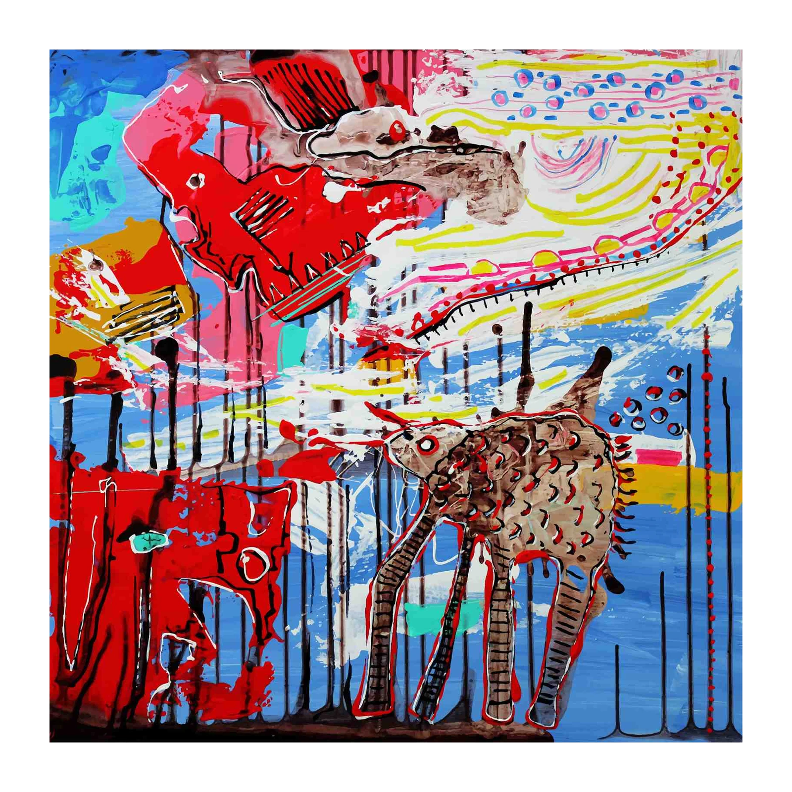 Vibrant Abstract Animal Wall Art