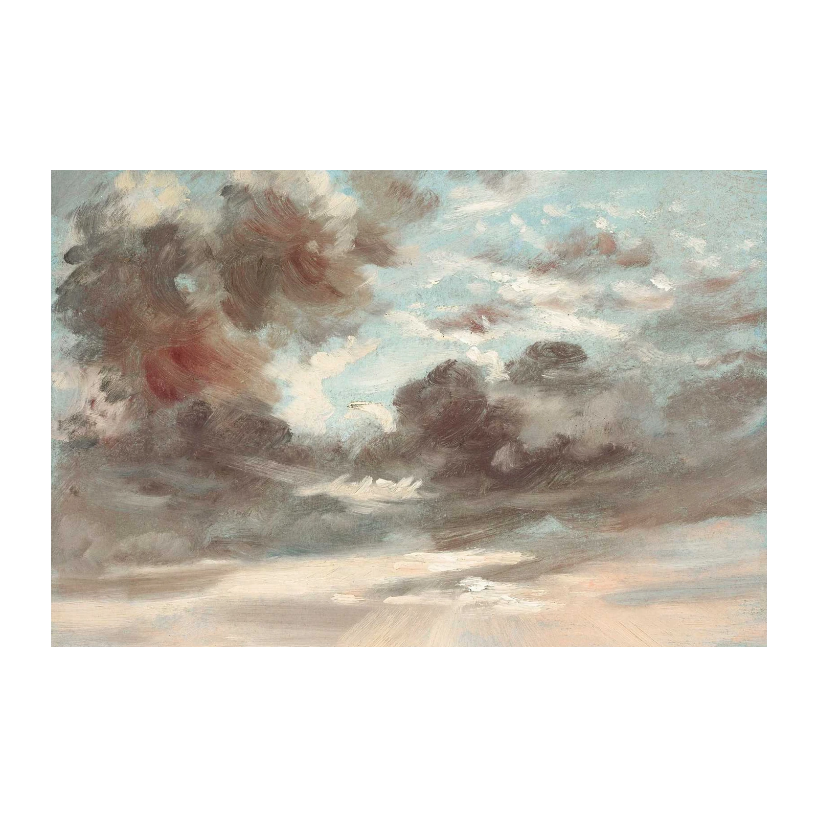 Dramatic Sky Clouds Oil Painting Wall Art