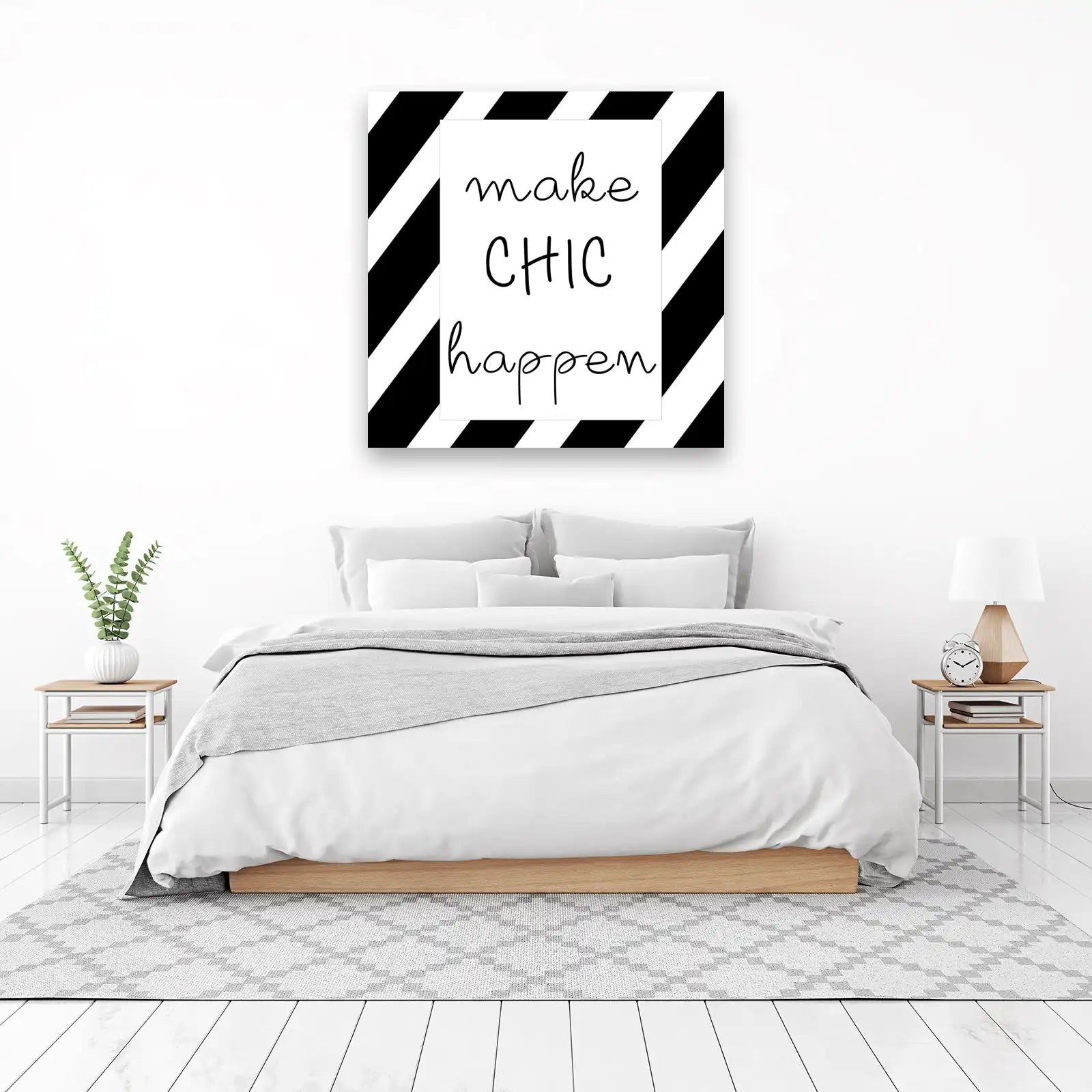 Make Chic Happen Inspirational Quote Wall Art